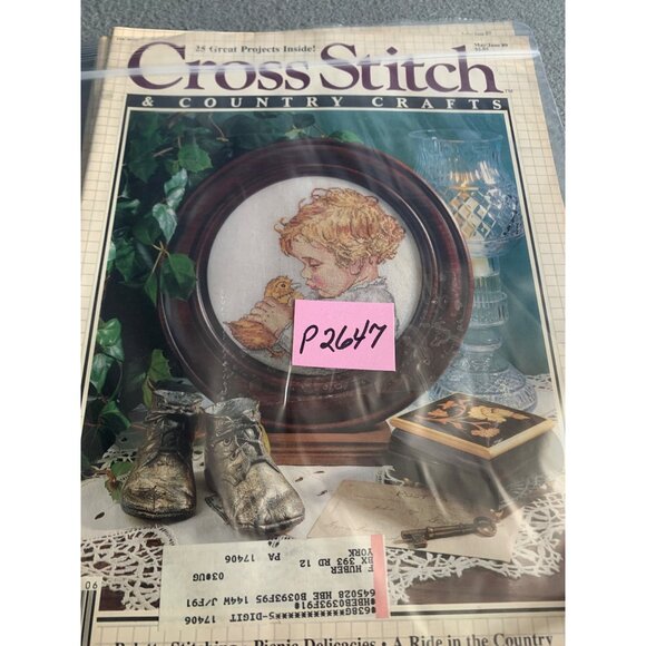 Vintage Cross Stitch & Country Crafts Magazine Lot (5 Issues) 80s & 90s - Picture 7 of 7